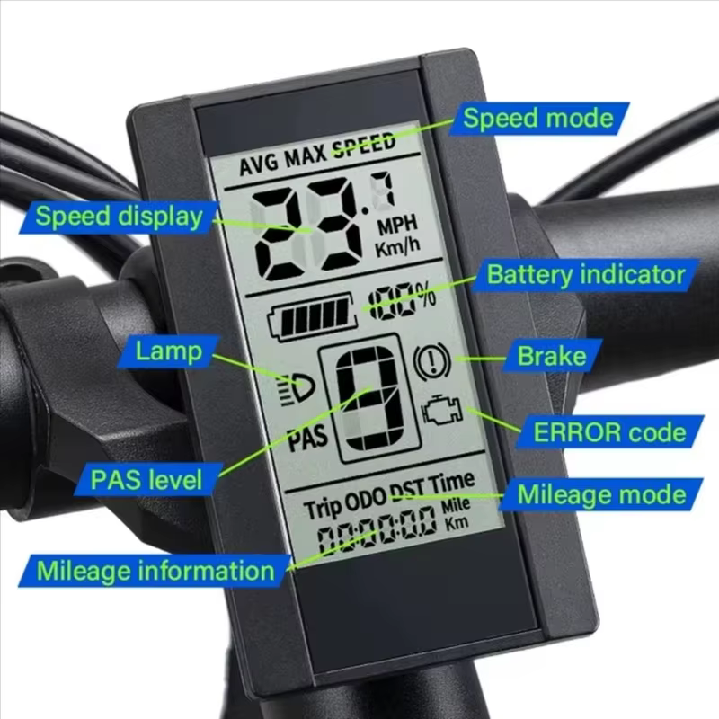 Écran LCD Bafang 800S UART pour vélo électrique, moteur central BBS01B BBS02B BBSHD / moteur à moyeu