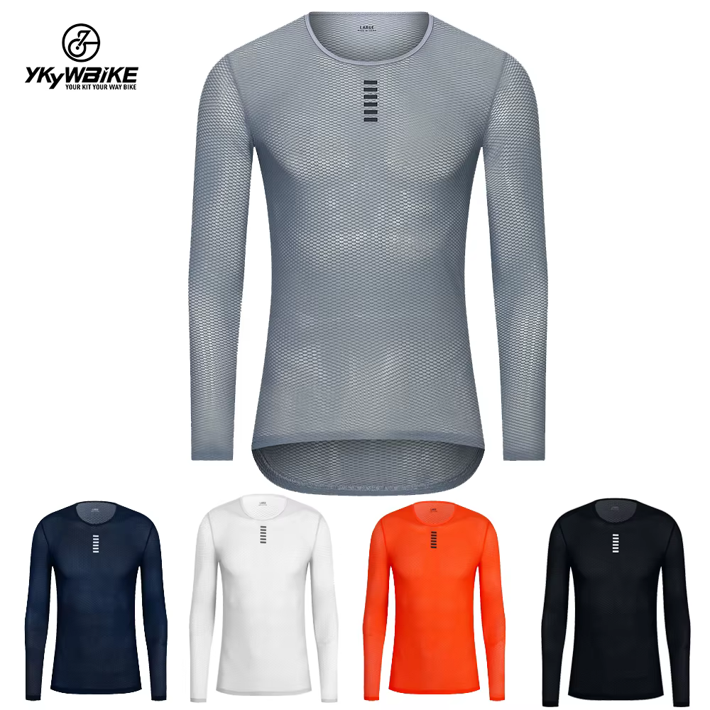 YKYWBIKE maillot de cyclisme à manches longues chemise de vélo sous-vêtements unisexe course vélo vê