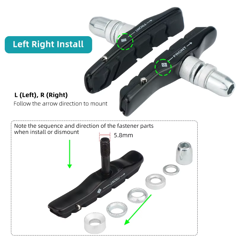 Deemount qualité v-plaquettes de frein vtt vélo de montagne 72mm étrier de frein en aluminium. Chaus