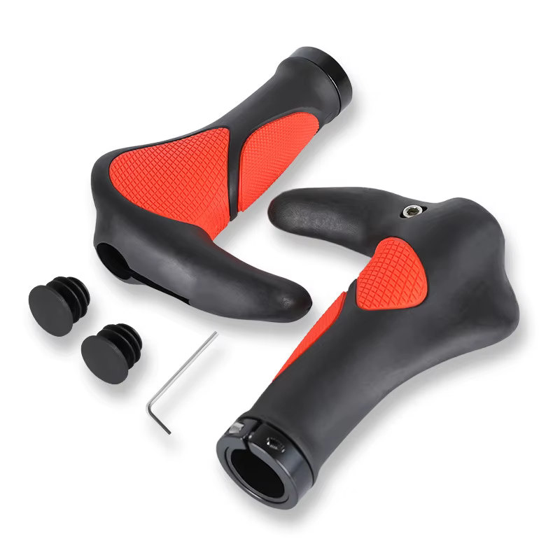 Poignées de vélo ergonomiques, antidérapantes, antichocs, en caoutchouc TPR, confortables pour VTT,