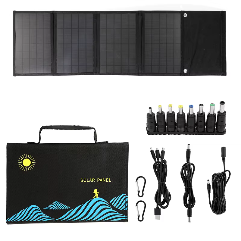 Sac pliant pour panneau solaire 100W, sortie USB + DC, chargeur solaire Portable, dispositif de char