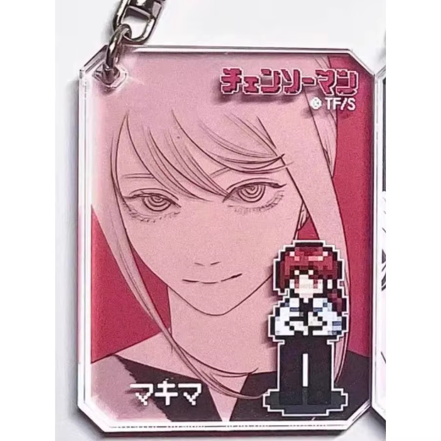 Porte-clés en acrylique Kawaii Chainsaw Man Makima, accessoires de sac, produits périphériques, pend