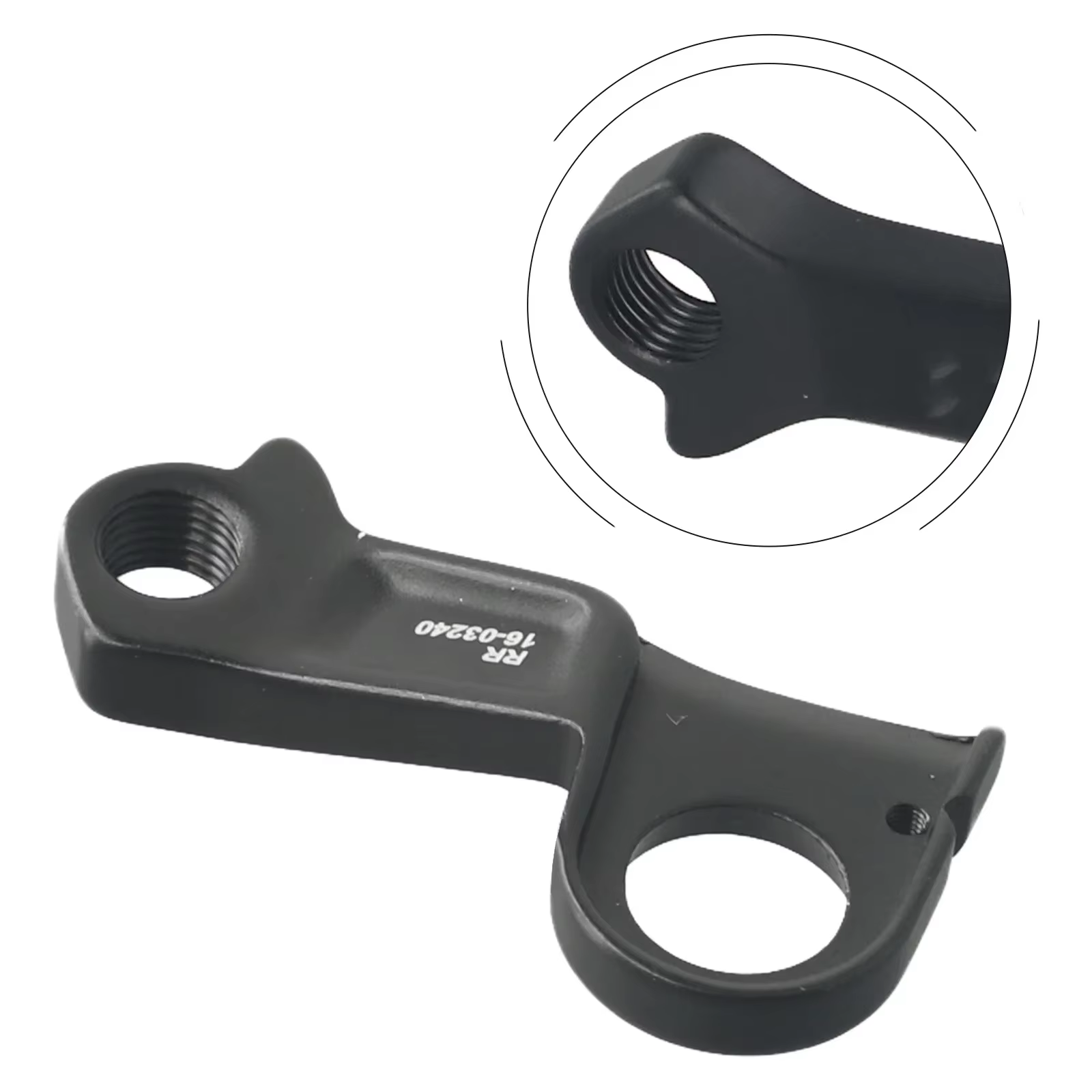 Derailleur arrière en alliage d'aluminium, crochet arrière de vélo de sport, composants de vélo noir