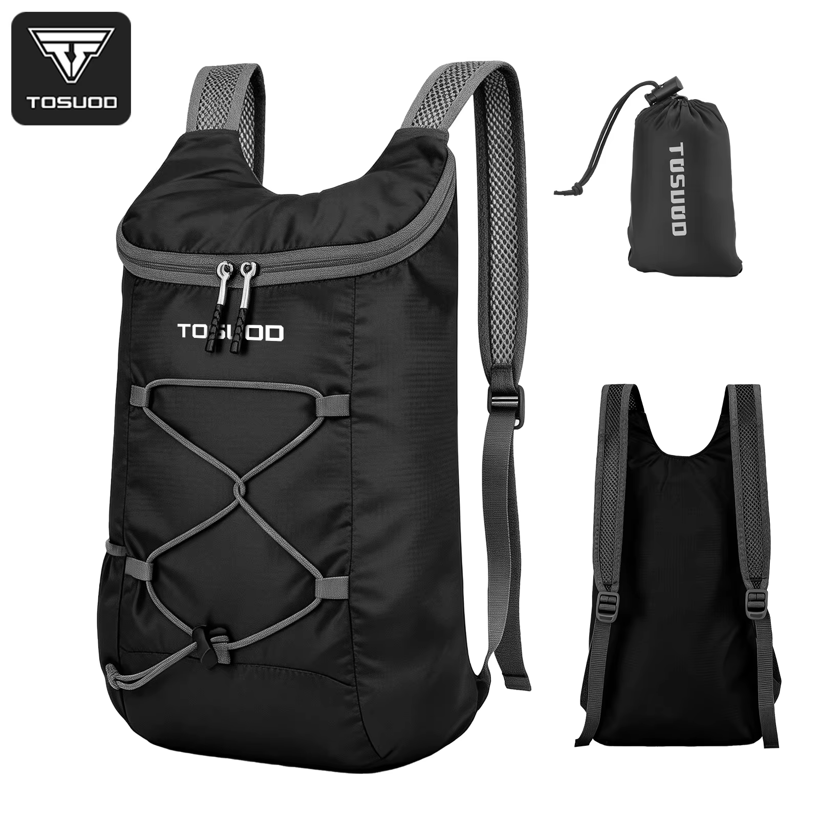 TOSUOD Sac à dos de cyclisme léger et pliable pour la randonnée, les voyages et le camping, sac de s
