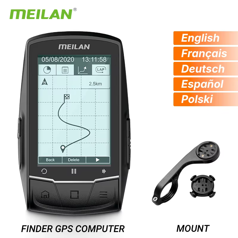 MEILAN M1 ordinateur de vélo GPS écran 2.6 pouces cyclisme compteur de vitesse sans fil Tracker odom