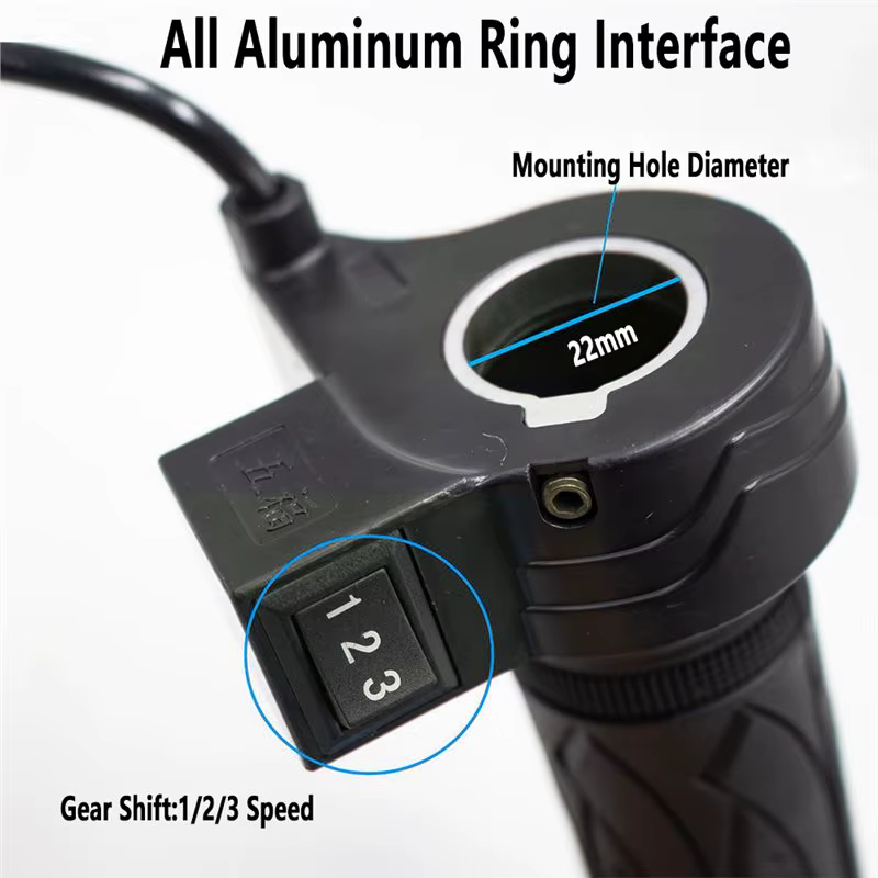 Accélérateur de guidon 3 vitesses pour moto électrique, scooter, contrôle de vitesse, poignée de gaz