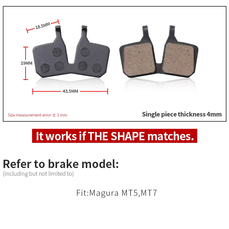 Plaquettes de frein à disque en métal adaptées à Magura MT5, MT7, accessoires de vélo de montagne, v