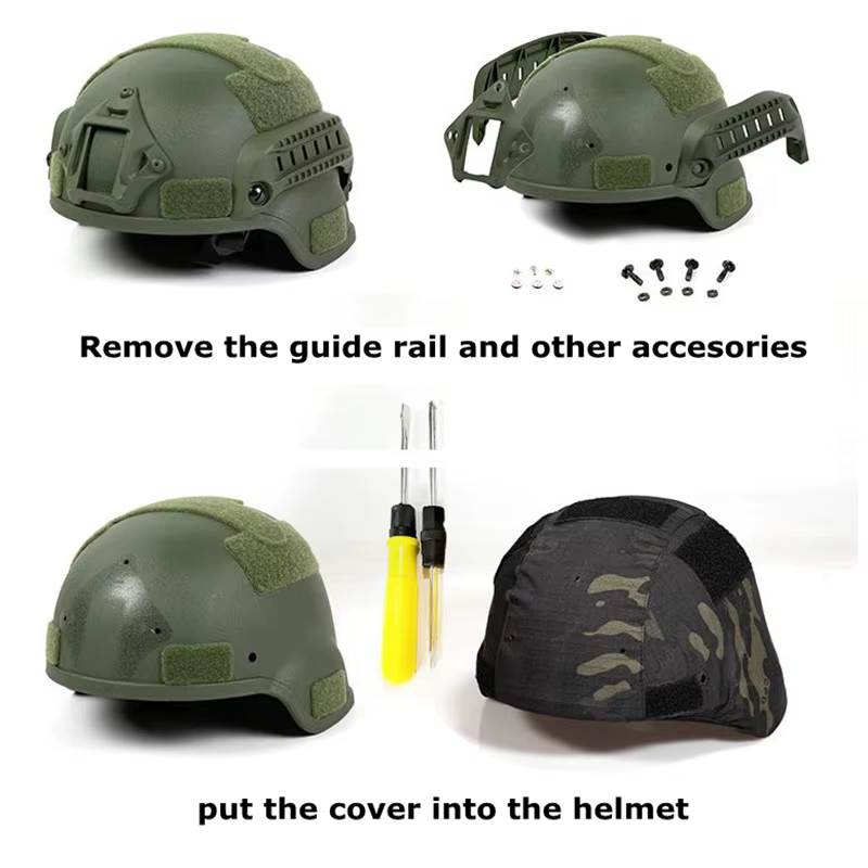 Housse de casque Multicam, housse de casque tactique Airsoft pour casque militaire MICH 2000, équipe