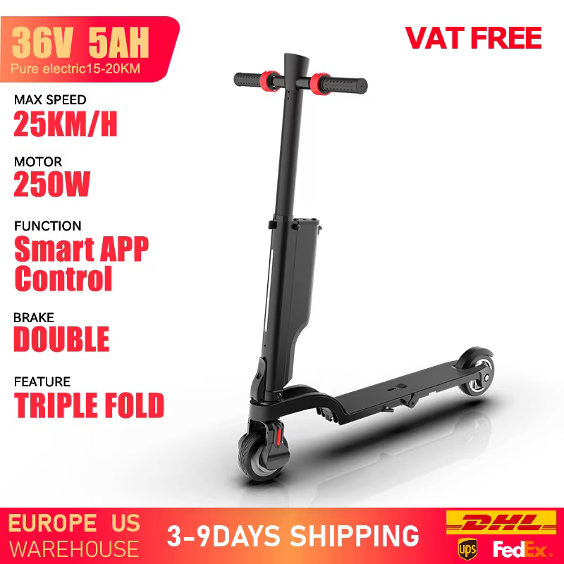 Trottinette électrique HUANCI X6 36V 7.5A pliable, trottinette électrique 350W, autonomie 25 km, tro