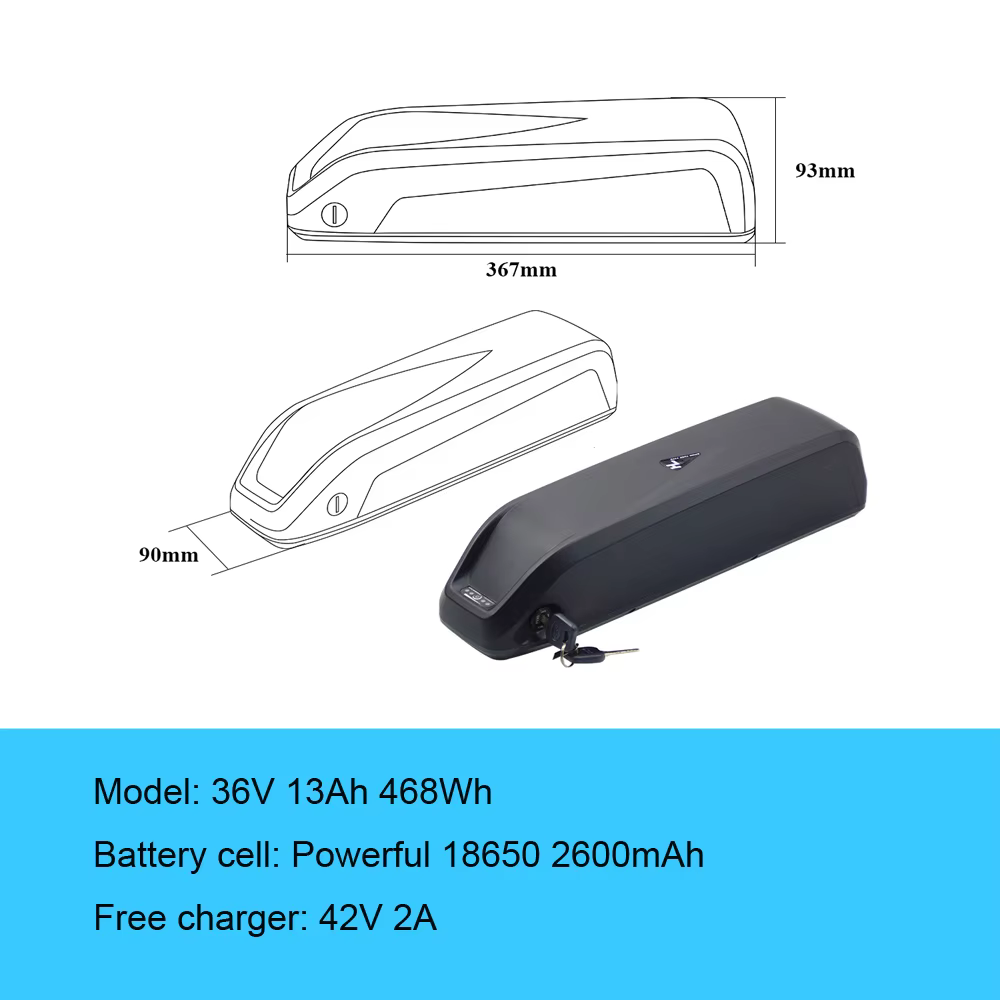 Hailong-Batterie de vélo électrique à 5 broches, 36V, 13Ah, 15Ah, 17,5 Ah, 21Ah, avec 30A BMS, verro