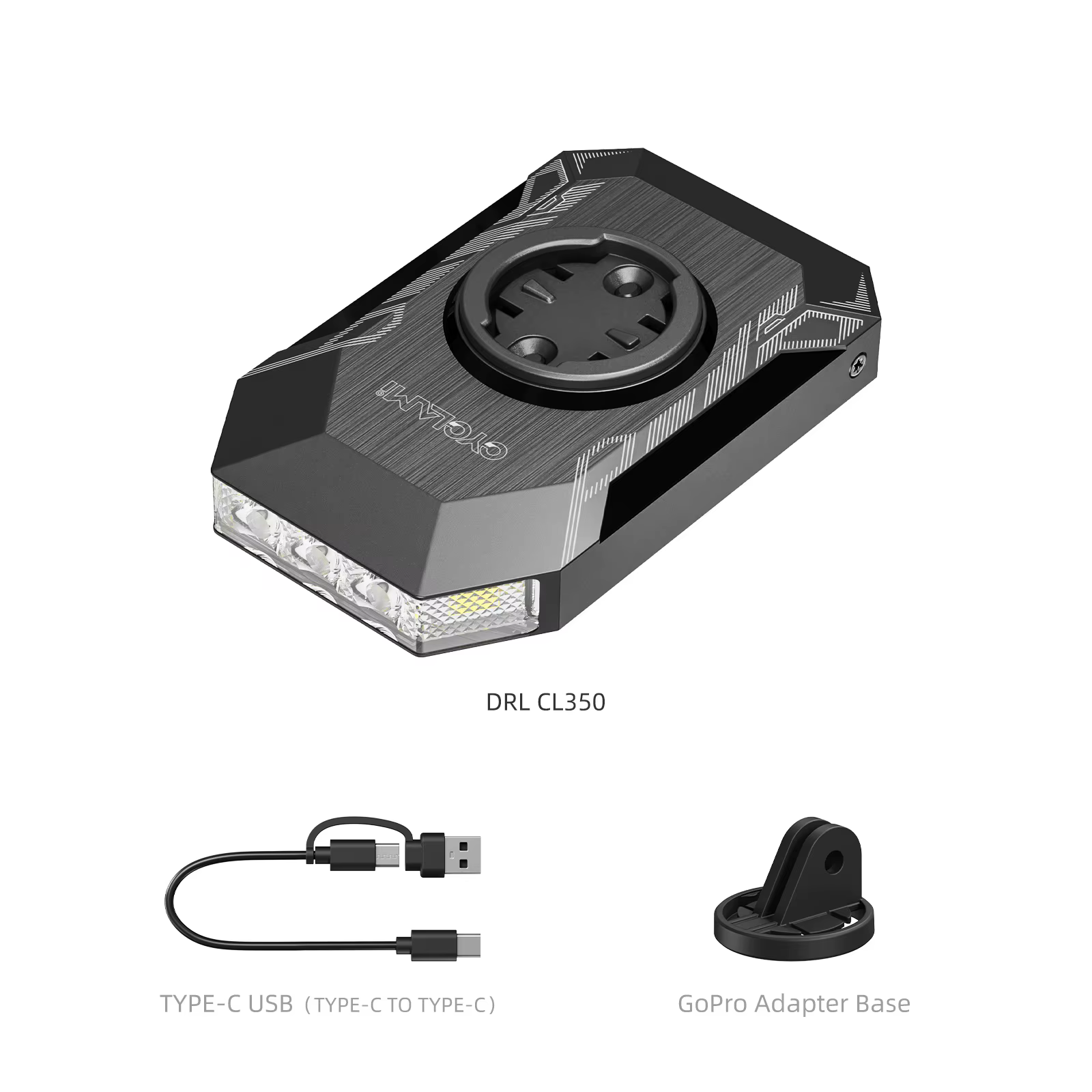Phare de vélo CYCLAMI CL350 pour Garmin XOSS IGPSPORT Magene GPS G2, lampe avant de vélo rechargeabl