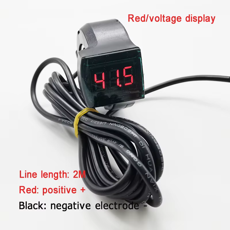 Compteur de tension numérique pour vélo et scooter électrique, affichage, 12V, 24V, 36V, 48V, 60V, 7