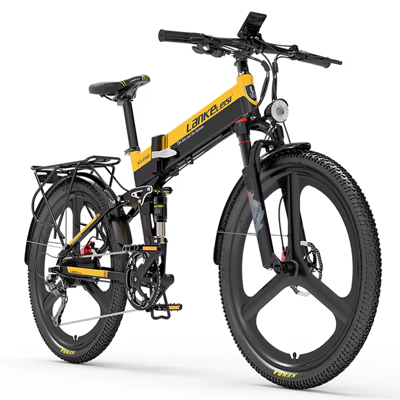 Sport 500W vélo pliant 9 vitesses montagne pleine suspension 26 pouces vélo