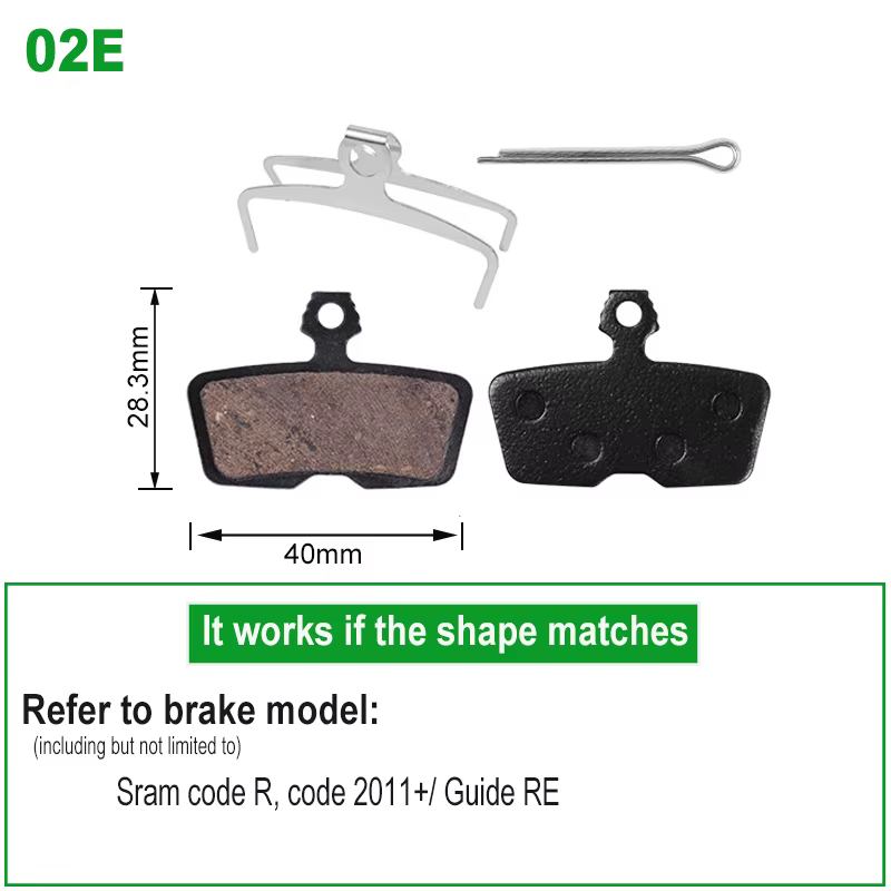 4 paires de plaquettes de frein à disque VTT adaptées pour AVID CODE Code R 2011-2014 SRAM Guide RE 
