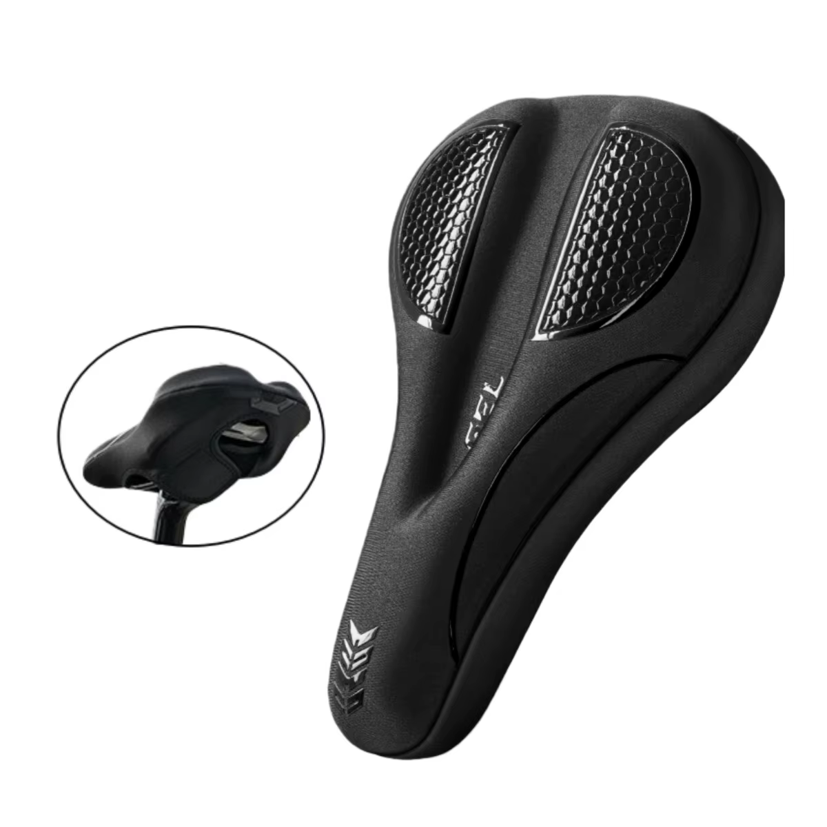 Coussin de siège de vélo confortable – Housse de selle rembourrée en gel pour exercices, vélos de mo