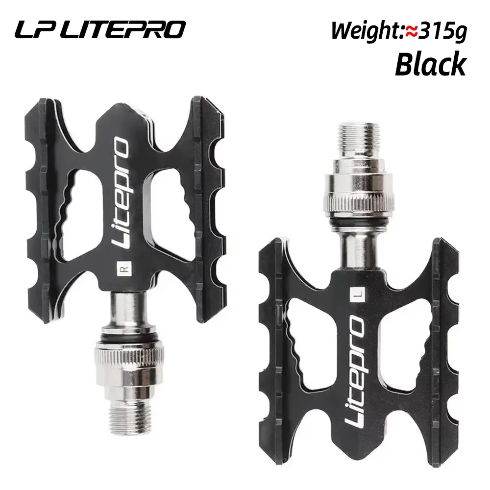Litepro pédale de vélo ultralégère à dégagement rapide en alliage d'aluminium vélo pliant repose-pie