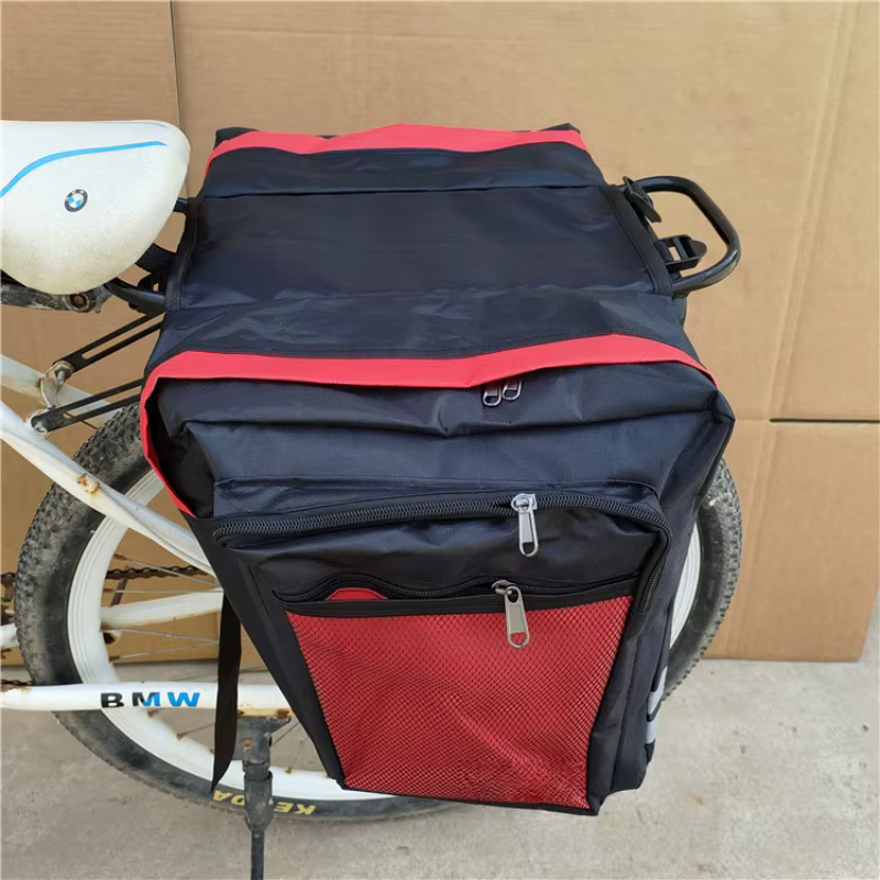 Sac de vélo imperméable, sac de transport avec siège arrière haut et spacieux, design double face + 