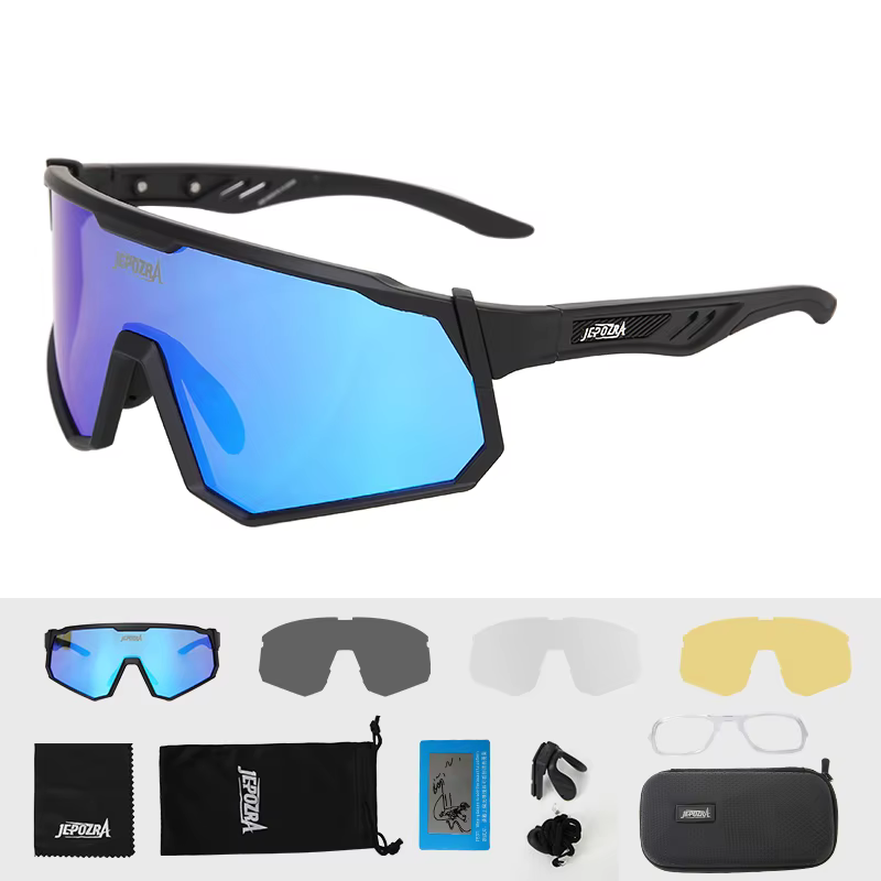 JEPOZRA – lunettes de cyclisme polarisées, photochromiques, pour Sports de plein air, VTT, lunettes 
