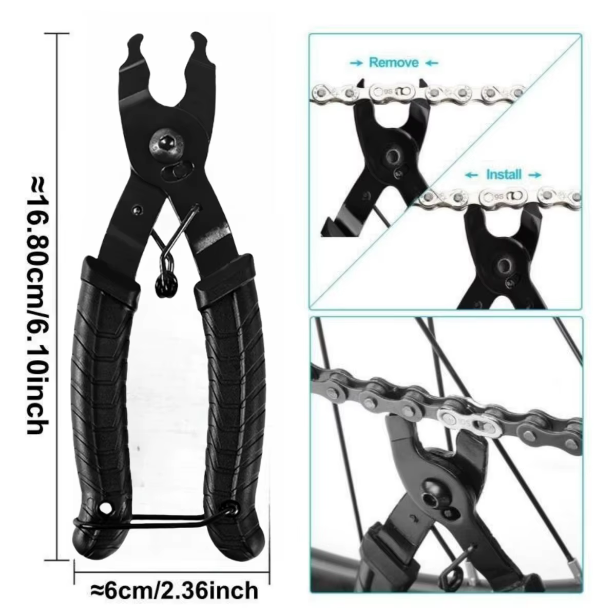Ensemble d'outils de réparation de chaîne de vélo 3 pièces, comprenant un outil de disjoncteur de ch