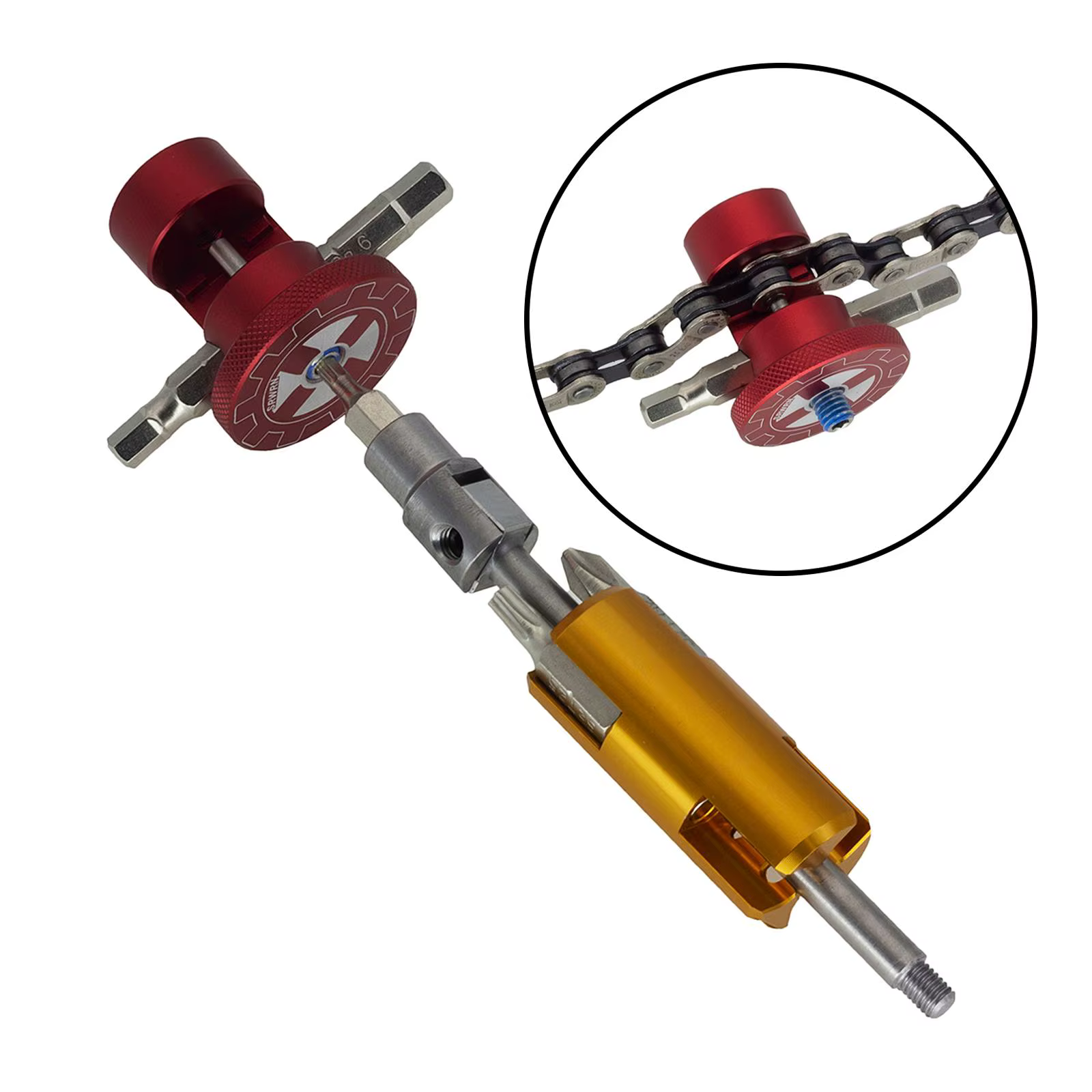 Kit d'outils de réparation de vélo avec aimant, clé T25, coupe-chaîne, clé hexagonale - Ensemble d'e