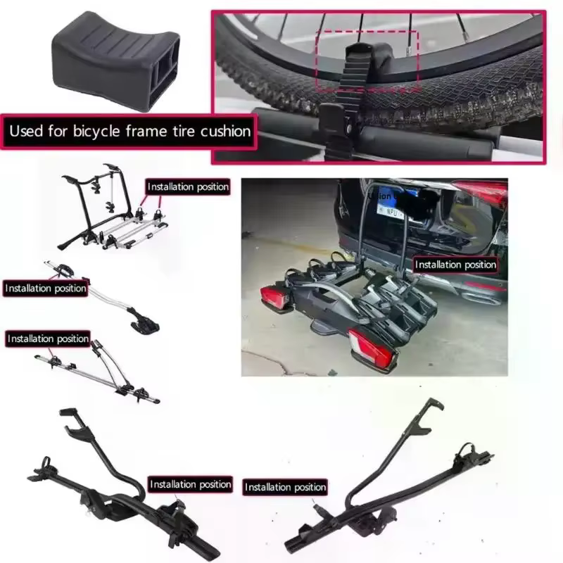 Adaptateur de roue de vélo robuste pour porte-bagages de toit, sangles à boucle réglable, coussinets