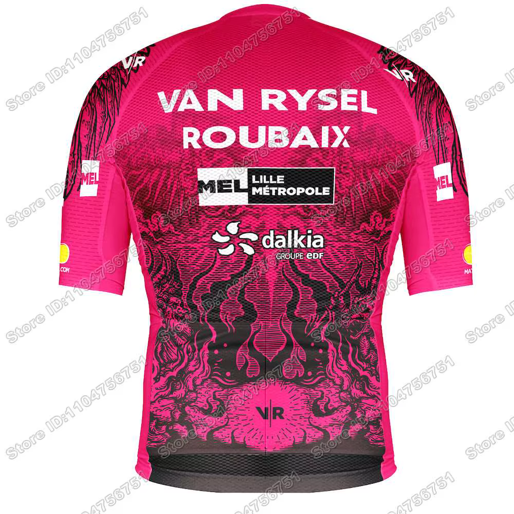 Maillot de Cyclisme Équipe Roubaix 2026 Rose,Vêtements de Cyclisme Italie Espagne France Tour,Chemis