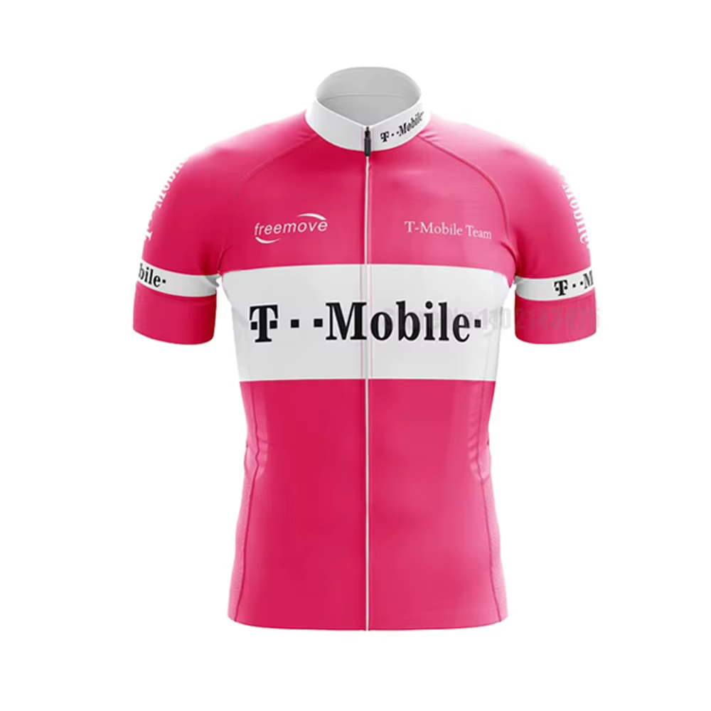 Ensemble de cyclisme rétro pour homme, maillot à manches courtes, short à bretelles rose, kit de cyc