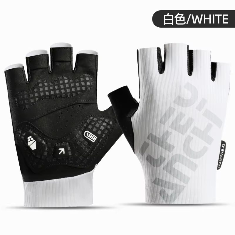 Gants de cyclisme demi-doigts avec paumes SBR antidérapantes, absorption des chocs, respirants, pour