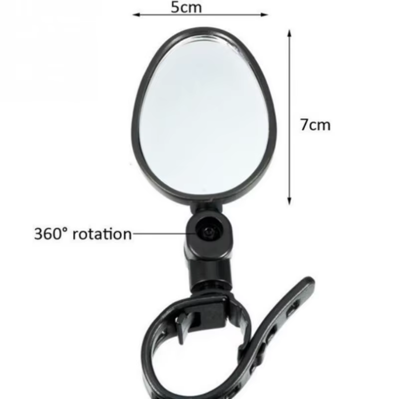Rétroviseur de vélo, miroir convexe rotatif à 360 degrés réglable pour guidons de VTT