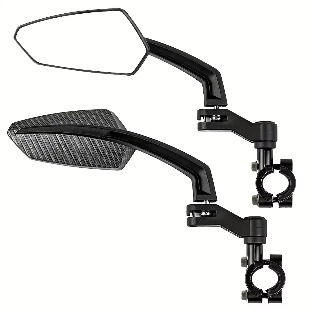 Rétroviseurs universels pour guidon de vélo 360 °   Verre de sécurité grand angle rotatif pour vélos