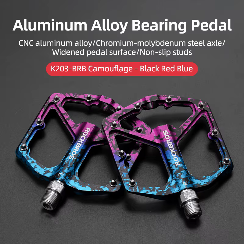 ROCKBROS pédales de vélo antidérapantes en alliage d'aluminium, roulement scellé ultraléger, pédale 