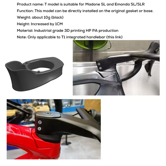 Guidon de vélo de route en carbone avec support, sans logo, cockpit complet, câble interne, guidon i