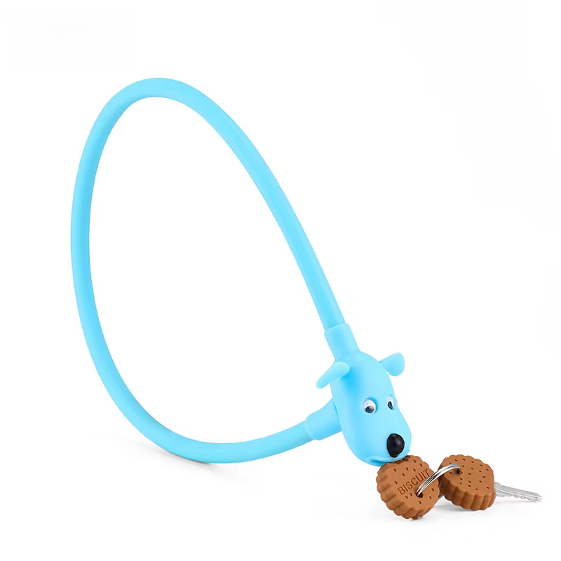 Serrure de vélo créative pour chiot, antivol, anneau de dessin animé mignon, serrure à clé Portable,
