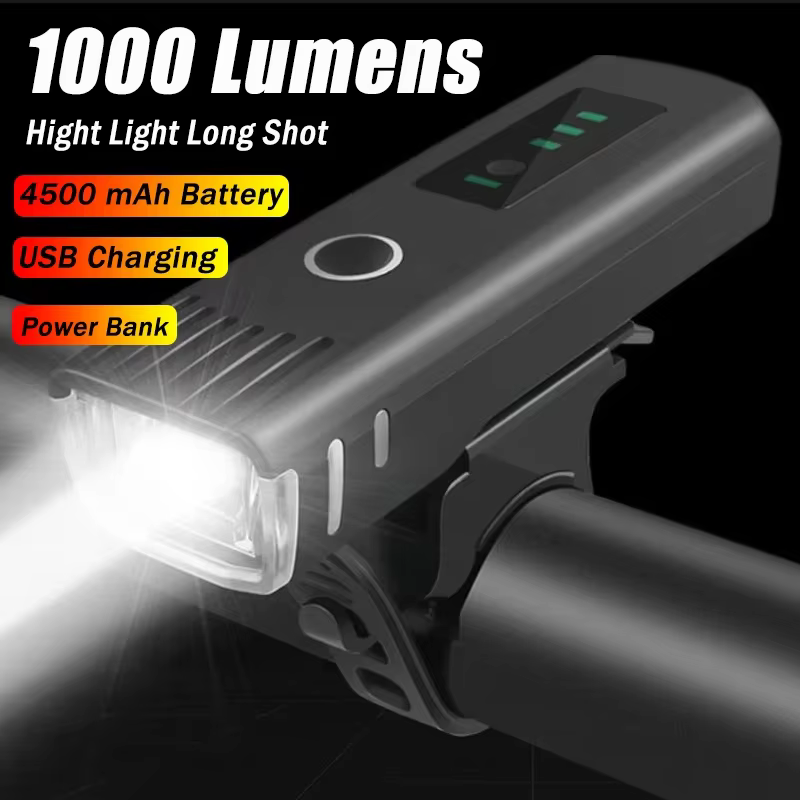 1000LM vélo avant lumière lumineuse vélo lampe de poche LED lanterne de vélo USB Rechargeable vtt vé