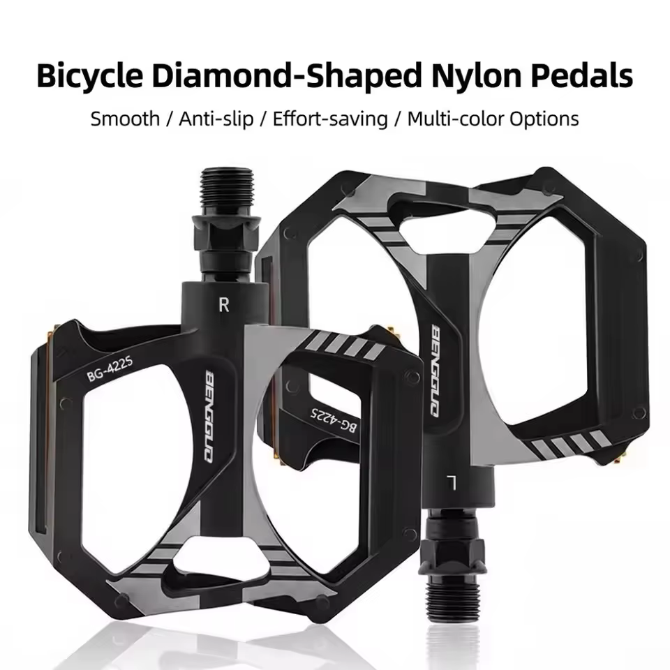 Nouvelles pédales de vélo antidérapantes avec roulements étanches DU, pédales plates pour vélo de mo