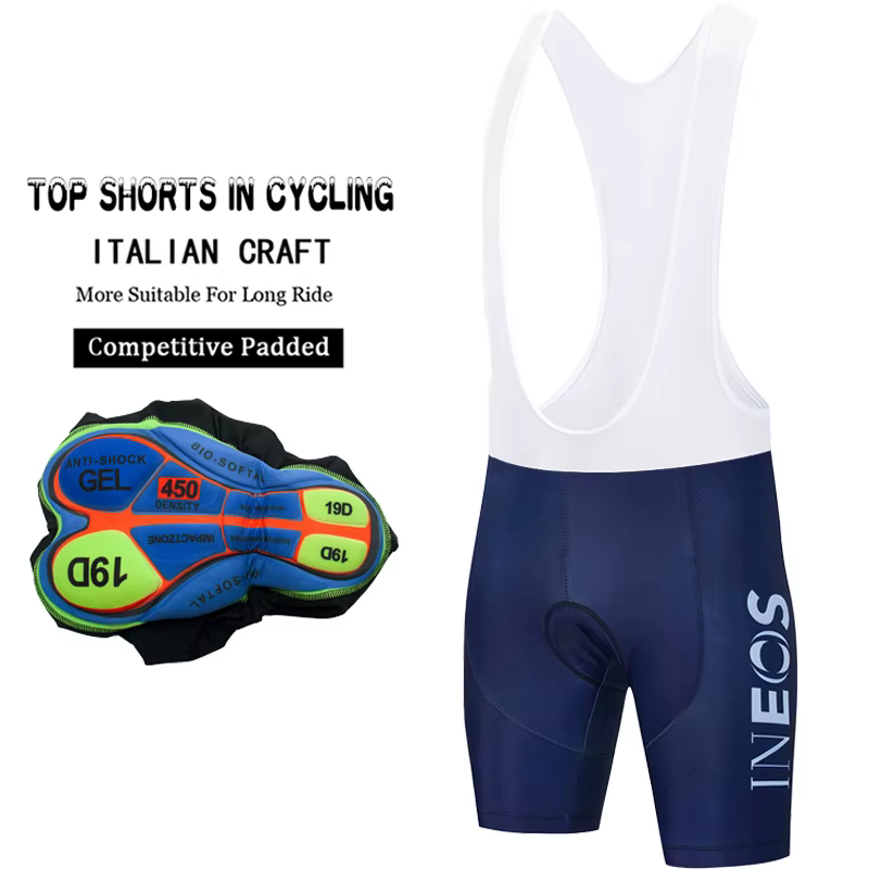 2026 INEOS Short de cyclisme bavoirs pantalons vtt hommes Maillot vêtements vélo professionnel Gel c