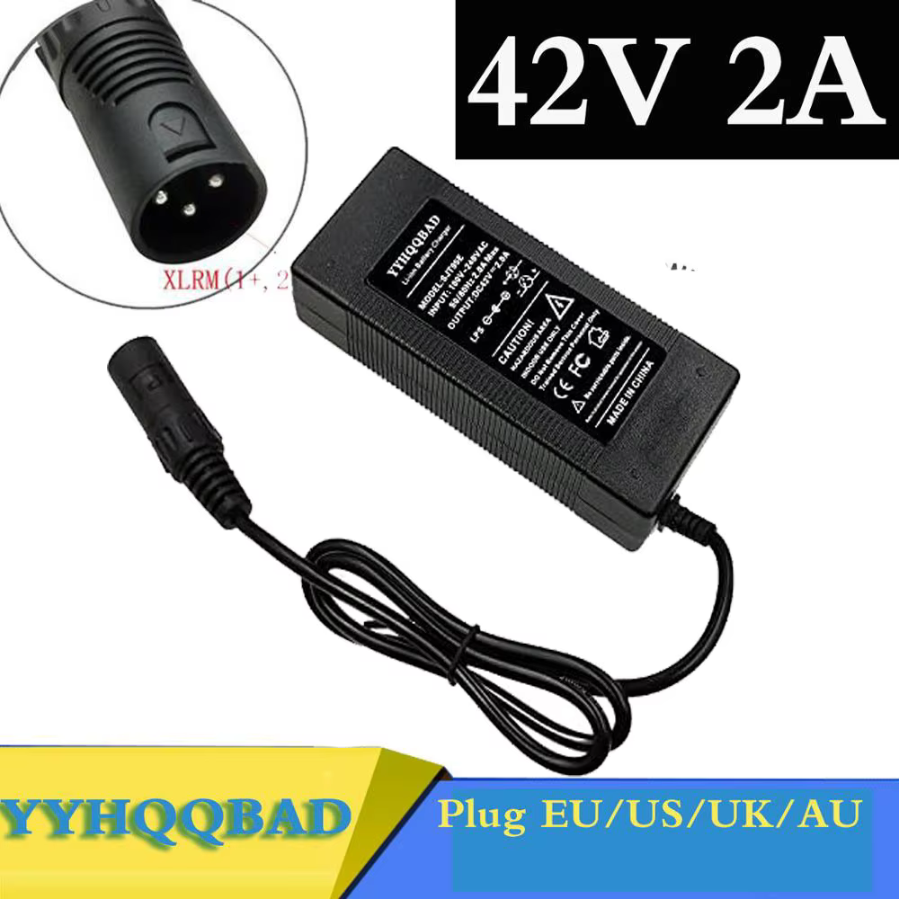 Chargeur de batterie au lithium pour vélo électrique, 36V, 42V, pipeline, batterie au lithium 36V, p