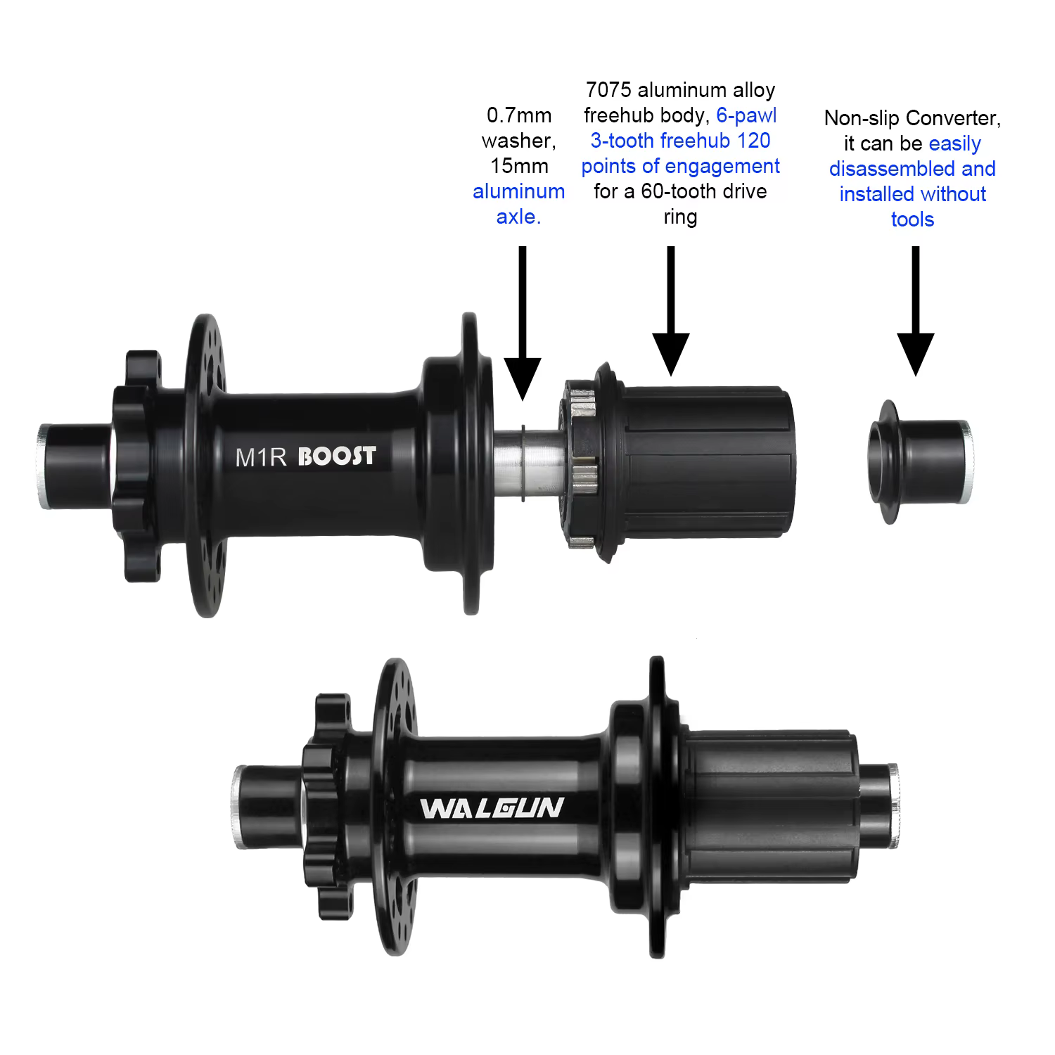 M1F M1R BOOST-Moyeu de VTT 28 32 36 trous 110mm 148mm HG MS micro spline XD XDR 11 12 V, moyeu de vé