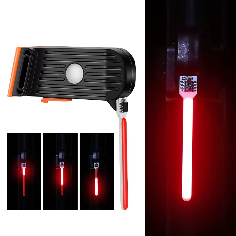 Feu arrière de vélo, étanche, Rechargeable par USB, LED, Flash, feux arrière pour tige de selle de v