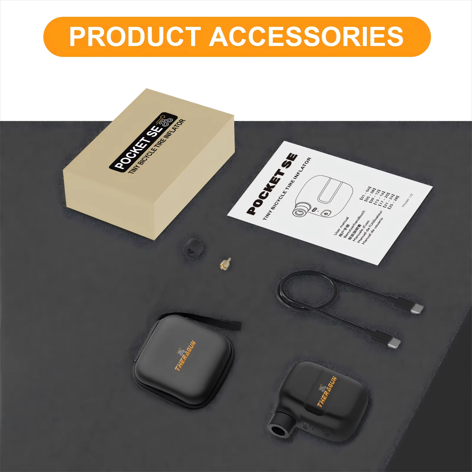 Mini pompe à vélo gonfleur d'air Portable Rechargeable 100PSI 5V type-c accessoires de vélo pour pne