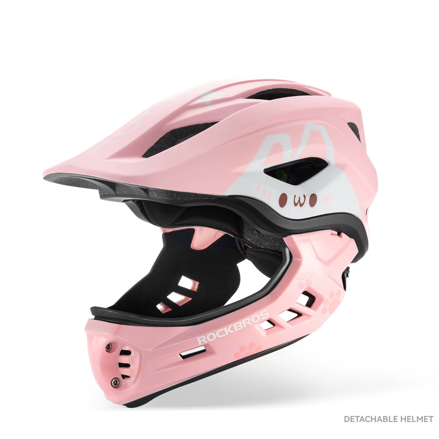 ROCKBROS Casque de vélo pour enfants détachable intégral léger réglable respirant Balance Scooter Ca