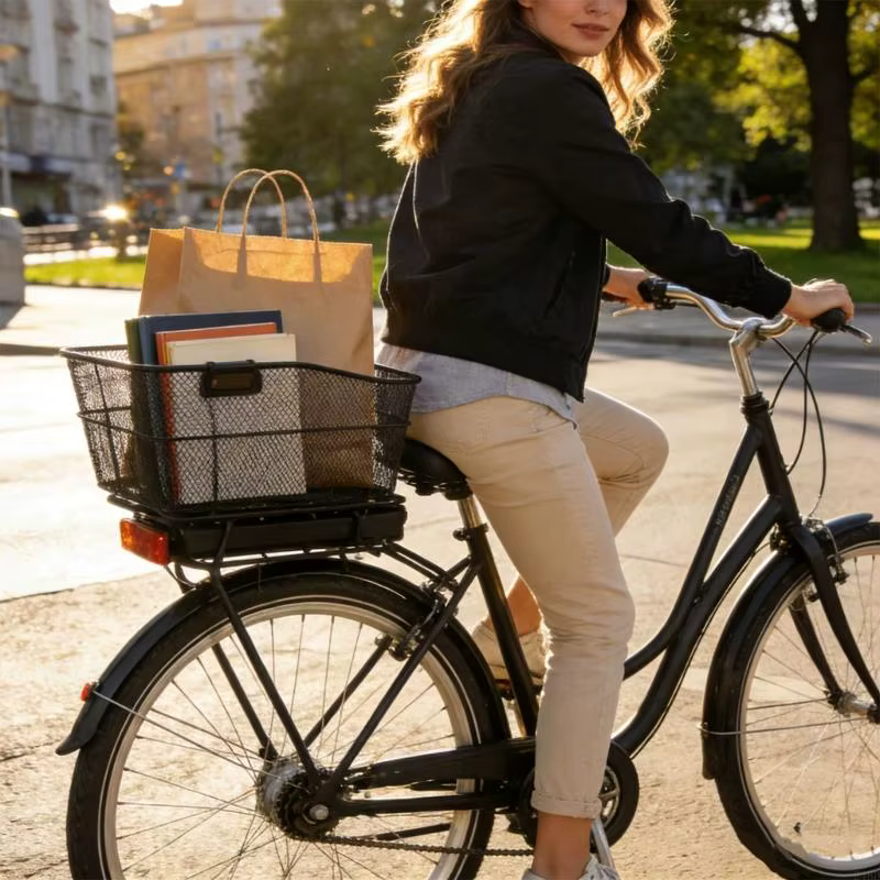 Panier arrière vélo en métal haute résistance, Installation Simple pour des courses stables des beso