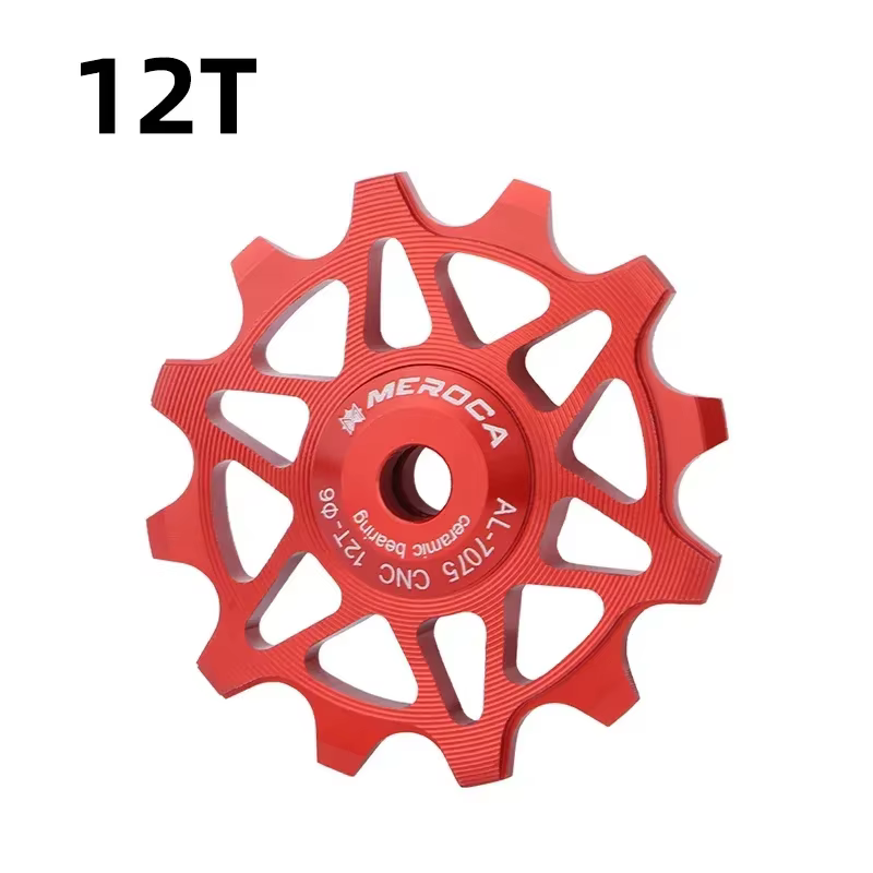 Roue Jockey de vélo MEROCA : 12T/14T, poulie en alliage d'aluminium, roulement en céramique scellé, 