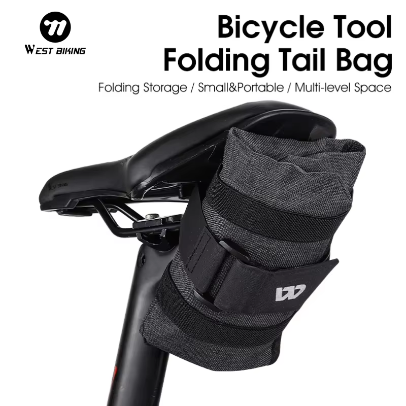 WEST BIKING – sac de vélo pliable, sac à outils, sac de cadre avant, pochette de selle de vélo, Pack