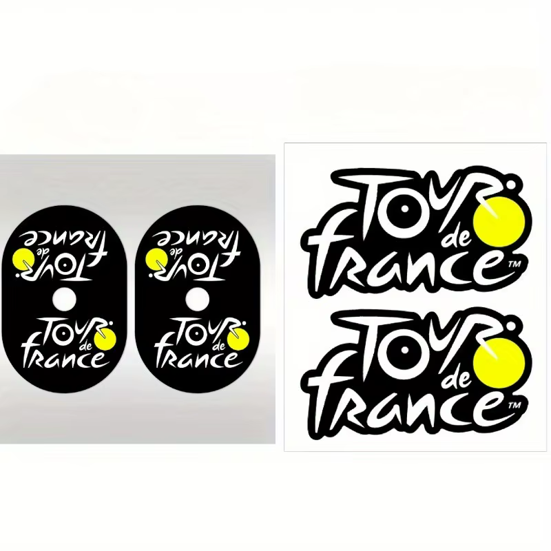 Ensemble d'autocollants "Tour de France" (différentes tailles), idéal pour les cadres de vélo, les v