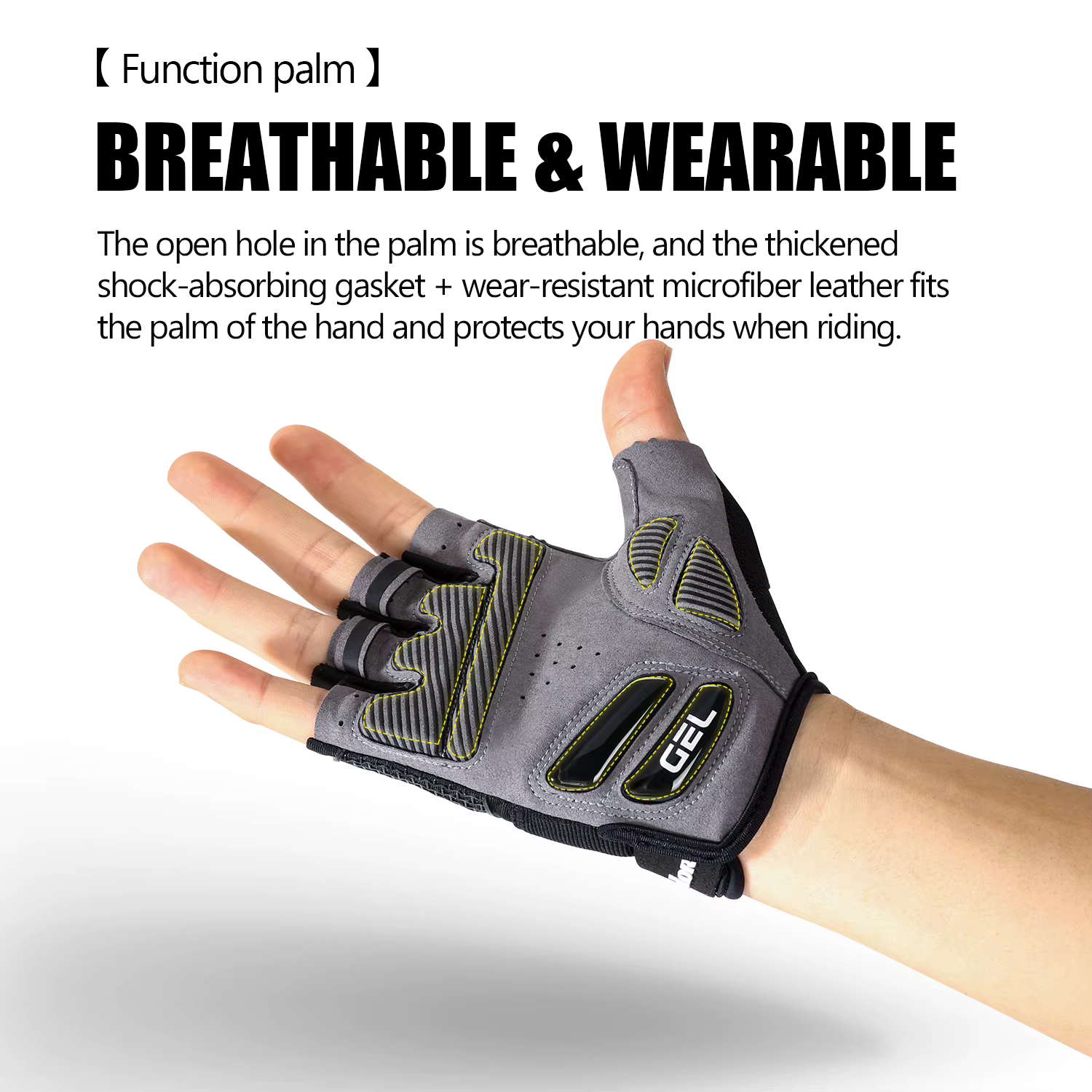 Gants de cyclisme demi-doigt pour hommes et femmes, en Silicone liquide, absorbant les chocs, respir