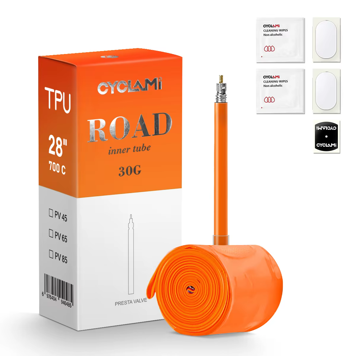 CYCLAMI-Chambre à Air Ultralégère en TPU pour Vélo de Route, 700c, 18, 23, 25, 28, 30, 32c, 45mm, 65