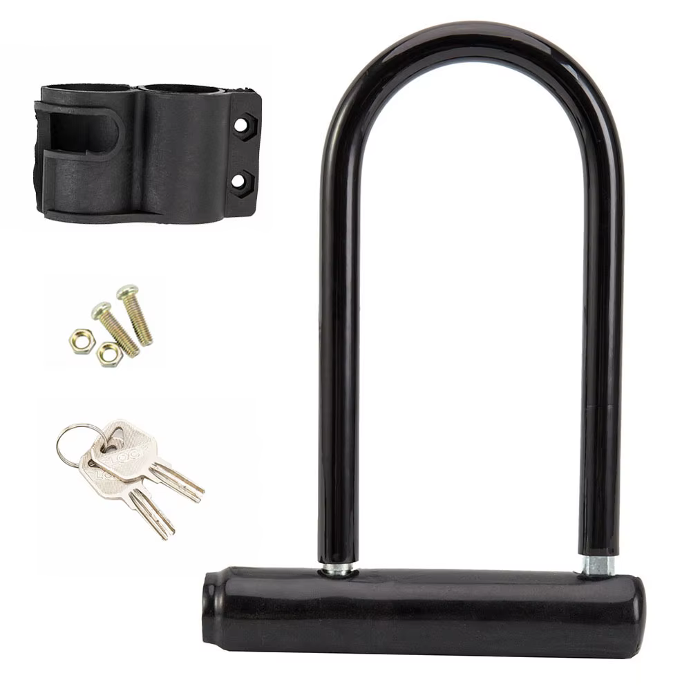 1 ensemble de cadenas en U pour vélo, mini cadenas de roue de vélo portable avec clé, antivol, sécur
