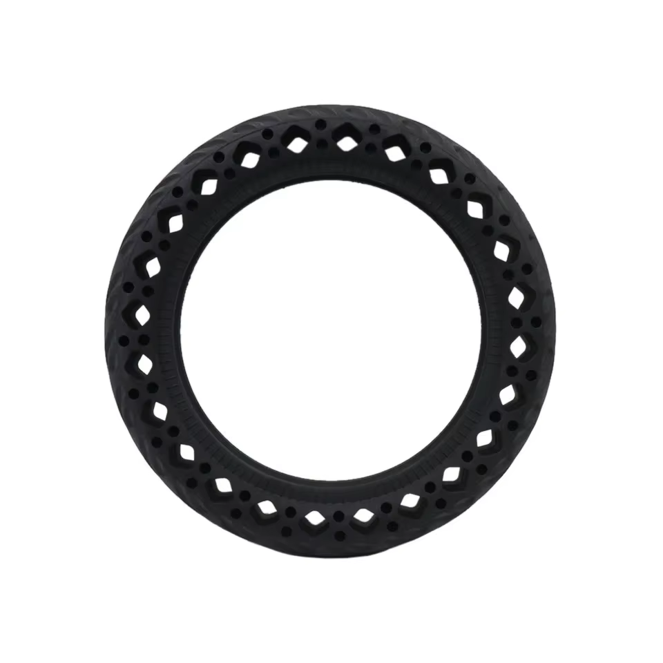 Pneu de 8.5 pouces pour Scooter électrique, amortisseur en nid d'abeille, rouge, caoutchouc solide D