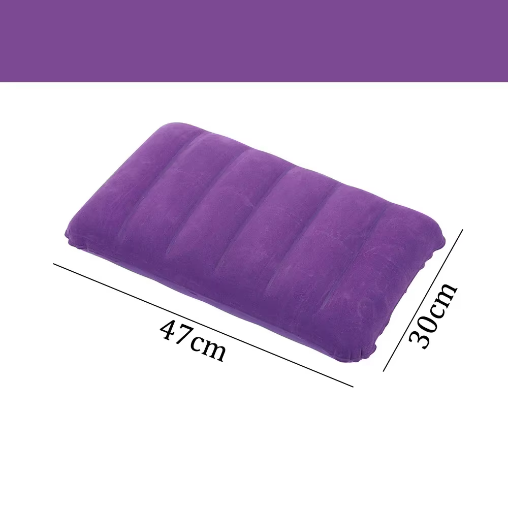 Coussin d'air pliable et carré, 47x30cm, pour Camping en plein air, sommeil, oreillers gonflables, d
